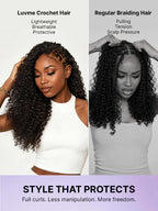 Miracle Knots Crochet Hair Burmese Curly | Wet and Wavy Water Wave | Kinky Straight for Boho Braids | Crochet Weaves | Fulani Braids | Twists Pre-Separated Lightweight Full & Soft Pre-Looped Human Hair Extensions Protective Style