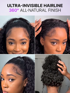Luvme Too Easy Texture™ 3-In-1 Half Wig 180% Density Water Wave Glueless Flexi-Fit Drawstring Wig