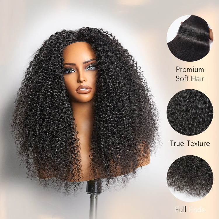 Luvme Too Easy Texture™ 3-In-1 Half Wig 180% Density Water Wave Glueless Flexi-Fit Drawstring Wig