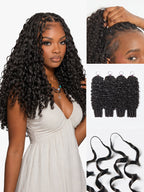 Miracle Knots Crochet Hair Burmese Curly for Boho Braids | Crochet Weaves | Fulani Braids | Twists Pre-Separated Lightweight Full & Soft Pre-Looped Human Hair Extensions Protective Style