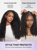 Miracle Knots Crochet Hair Burmese Curly for Boho Braids | Crochet Weaves | Fulani Braids | Twists Pre-Separated Lightweight Full & Soft Pre-Looped Human Hair Extensions Protective Style