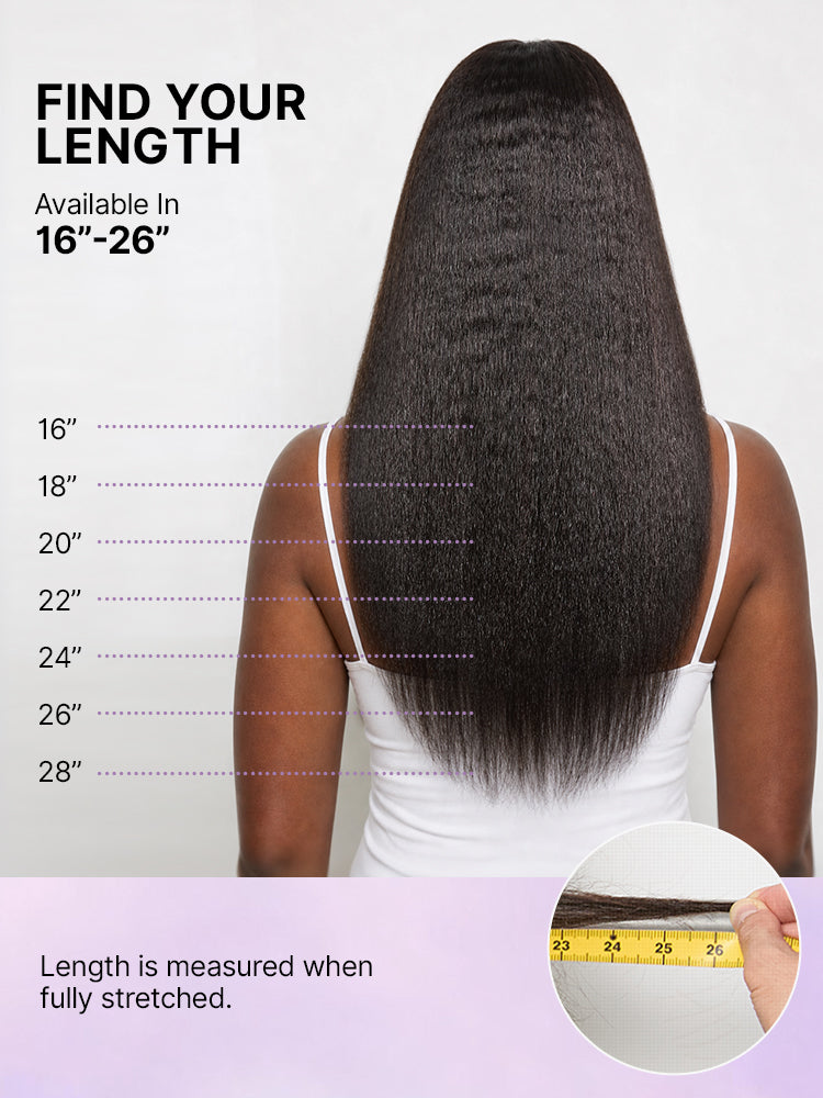 180% Density Light Kinky Straight Butterfly Cut Layered / Kinky Body Wave Glueless 7x6 Closure HD Lace Wig Pre-Cut Lace