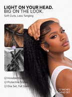Miracle Knots Crochet Hair Kinky Straight for Boho Braids | Crochet Weaves | Fulani Braids | Twists Pre-Separated Lightweight Full & Soft Pre-Looped Human Hair Extensions Protective Style