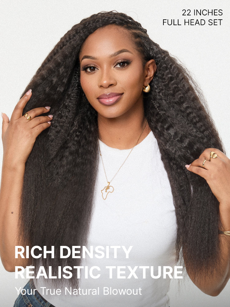 Miracle Knots Crochet Hair Kinky Straight for Boho Braids | Crochet Weaves | Fulani Braids | Twists Pre-Separated Lightweight Full & Soft Pre-Looped Human Hair Extensions Protective Style