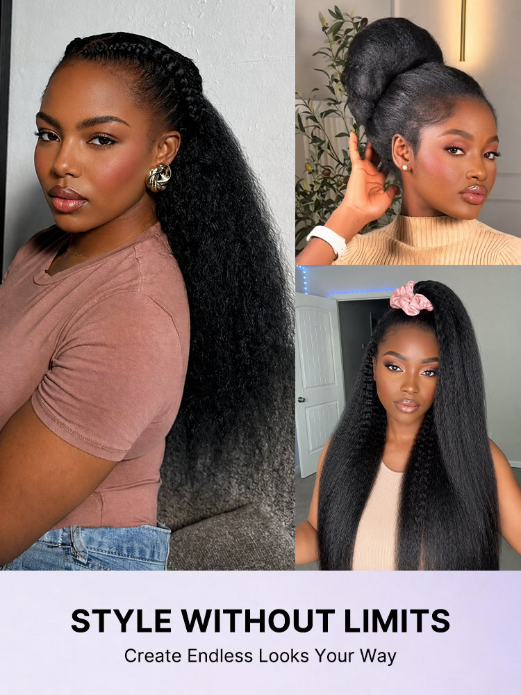 Miracle Knots Crochet Hair Kinky Straight for Boho Braids | Crochet Weaves | Fulani Braids | Twists Pre-Separated Lightweight Full & Soft Pre-Looped Human Hair Extensions Protective Style