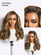 Luvme All-Day Comfort Wig 180% Density Blonde Highlight Butterfly Cut Layered Light Yaki Straight Glueless 7x6 Closure HD Lace Wig Pre-Cut Lace