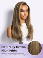 Luvme All-Day Comfort Wig 180% Density Blonde Highlight Butterfly Cut Layered Light Yaki Straight Glueless 7x6 Closure HD Lace Wig Pre-Cut Lace