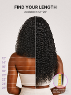 Beginner Friendly Water-Wave Wet and Wavy Headband Wig with Integrated Cooling Silk Headband. Effortless Wet-to-Dry Transformation (Get 2 Free Headbands)