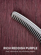 Reddish Purple Realistic Glueless Yaki Straight Bob with Bangs Minimalist Lace Bob Wig All-Day Comfort Cap