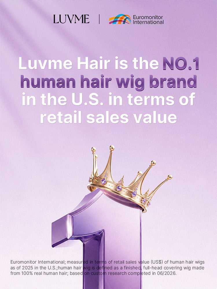 Luvme All-Day Comfort™ Wig 180% Density Ombre Brown Butterfly Cut Layered Light Yaki Straight Glueless 7x6 Closure HD Lace Human Hair Wig Pre-Cut Lace