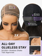 US Only | Luvme All-Day Comfort™ Wig 180% / 250% Density Bone Straight with Baby Hair PartingMax Glueless 7x6 Closure HD Lace Wig Pre-Cut Lace