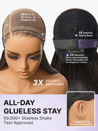 Luvme All-Day Comfort™ Wig 180% Density Ombre Blonde Highlight Loose Body Wave Glueless 7x6 Closure HD Lace Human Hair Wig with Bangs Pre-Cut Lace