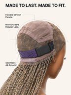 OwnScalp™ 613 Blonde / Natural Black Lightweight Salon-Like Braids with a Real Scalp Look Full HD Lace Knotless Box Braided Wig - US Only