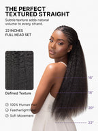 Miracle Knots Crochet Hair Wet and Wavy Water Wave | Kinky Straight for Boho Braids | Crochet Weaves | Fulani Braids | Twists Pre-Separated Lightweight Full & Soft Pre-Looped Human Hair Extensions Protective Style