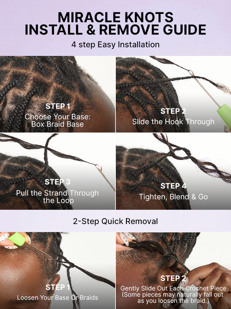 Miracle Knots Colored Crochet Hair Wet and Wavy Ombre | Mix Brown for Boho Braids | Crochet Weaves|  Fulani Braids | Twists Pre-Separated Lightweight Full & Soft Pre-Looped Human Hair Extensions Protective Style
