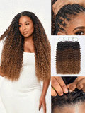 Miracle Knots Colored Crochet Hair Wet and Wavy Ombre | Mix Brown for Boho Braids | Crochet Weaves|  Fulani Braids | Twists Pre-Separated Lightweight Full & Soft Pre-Looped Human Hair Extensions Protective Style