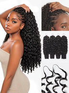 Miracle Knots Crochet Hair Burmese Curly for Boho Braids | Crochet Weaves | Fulani Braids | Twists Pre-Separated Lightweight Full & Soft Pre-Looped Human Hair Extensions Protective Style