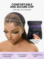 Lagos Hairline Over-Plucked M-Shaped Hairline Natural Looking Silky Straight Human Hair 13×4 Lace Frontal Wig Pre-Cut Lace