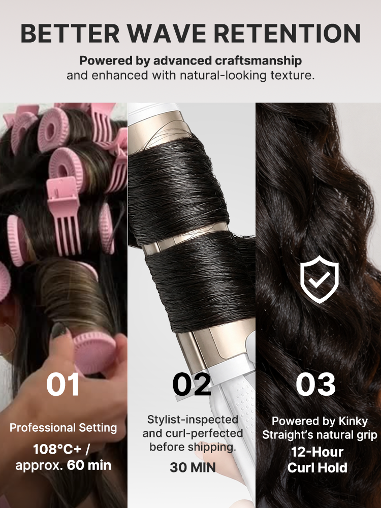 Luvme All-Day Comfort™ Wig 180% / 250% Density Kinky Body Wave / Layered Light Kinky Straight PartingMax Glueless 7x6 Closure HD Lace Wig Pre-Cut Lace