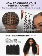 Miracle Knots Crochet Hair Messy Curly for Boho Braids | Crochet Weaves | Fulani Braids | Twists Pre-Separated Lightweight Full & Soft Pre-Looped Human Hair Extensions Protective Style