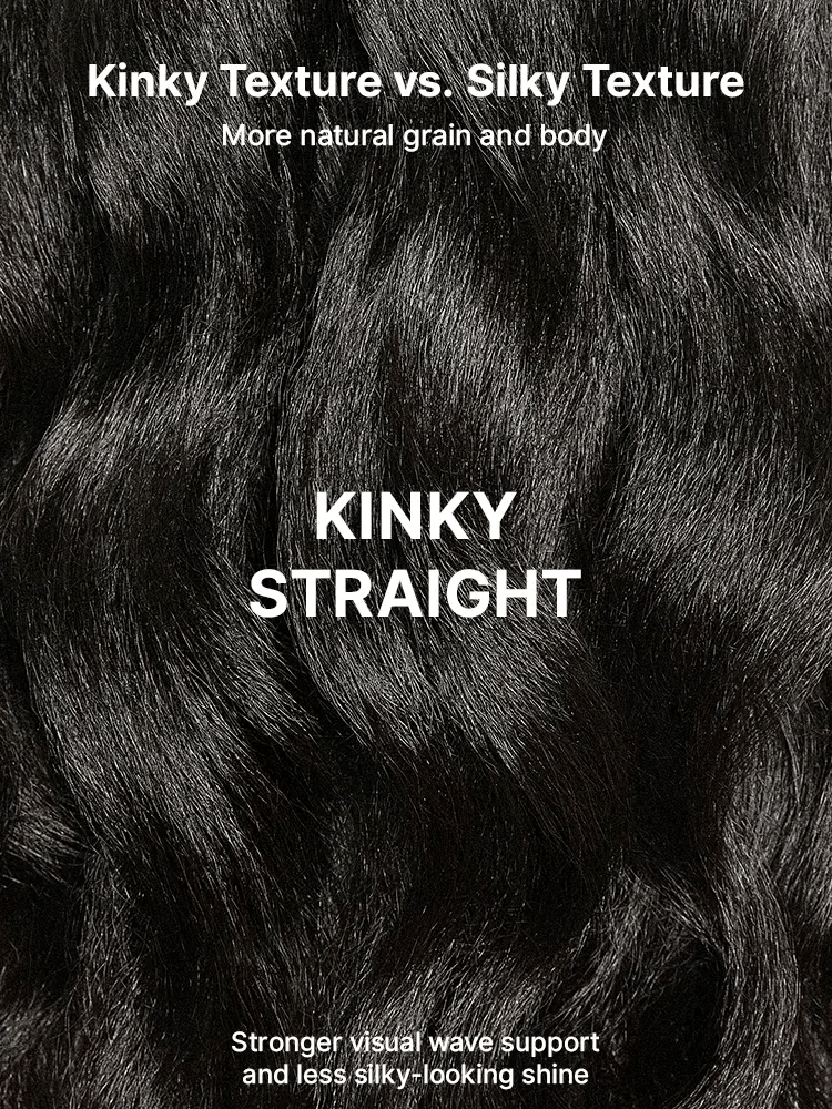 Luvme All-Day Comfort™ Wig 180% / 250% Density Kinky Body Wave / Layered Light Kinky Straight PartingMax Glueless 7x6 Closure HD Lace Wig Pre-Cut Lace