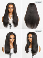 Luvme All-Day Comfort™ Wig 180% / 250% Density Kinky Body Wave / Layered Light Kinky Straight PartingMax Glueless 7x6 Closure HD Lace Wig Pre-Cut Lace
