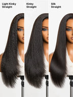Luvme All-Day Comfort™ Wig 180% / 250% Density Kinky Body Wave / Layered Light Kinky Straight PartingMax Glueless 7x6 Closure HD Lace Wig Pre-Cut Lace
