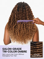 Miracle Knots Colored Crochet Hair Wet and Wavy Ombre | Mix Brown for Boho Braids | Crochet Weaves|  Fulani Braids | Twists Pre-Separated Lightweight Full & Soft Pre-Looped Human Hair Extensions Protective Style