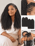 Miracle Knots Crochet Hair Messy Curly for Boho Braids | Crochet Weaves | Fulani Braids | Twists Pre-Separated Lightweight Full & Soft Pre-Looped Human Hair Extensions Protective Style