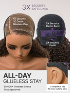 Luvme All-Day Comfort Wig 200% Density Brown Ombre Kinky Curly  PartingMax Glueless 7x6 Closure HD Lace Wig Pre-Cut Lace
