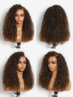 Luvme All-Day Comfort Wig 200% Density Brown Ombre Kinky Curly  PartingMax Glueless 7x6 Closure HD Lace Wig Pre-Cut Lace
