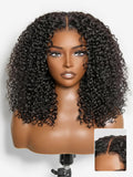 Beginner Friendly 200% Density Glueless 5x5 Closure Pre-Cut Lace Afro Curly Wig One Size Fits All Cap