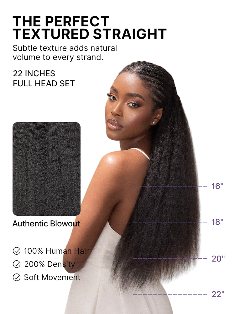 Miracle Knots Crochet Hair Kinky Straight for Boho Braids | Crochet Weaves | Fulani Braids | Twists Pre-Separated Lightweight Full & Soft Pre-Looped Human Hair Extensions Protective Style