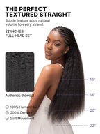 Miracle Knots Crochet Hair Kinky Straight for Boho Braids | Crochet Weaves | Fulani Braids | Twists Pre-Separated Lightweight Full & Soft Pre-Looped Human Hair Extensions Protective Style