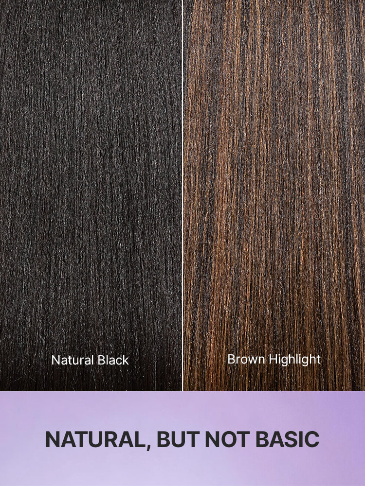 Put On and Go Realistic Glueless Yaki Straight Bob with Bangs Minimalist Lace Wig 100% Human Hair