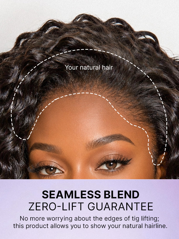 Fluffy & Full 250% Density Water Wave Glueless Half Wig Flexi-Fit Drawstring