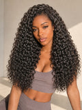 Fluffy & Full 250% Density Water Wave Glueless Half Wig Flexi-Fit Drawstring