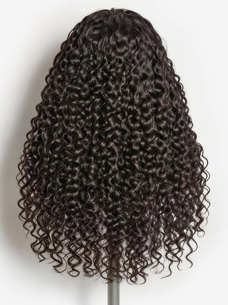 Fluffy & Full 250% Density Water Wave Glueless Half Wig Flexi-Fit Drawstring
