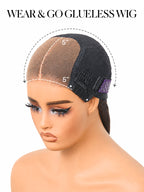 Brown Highlight Silky Short Bob Wig Layered Cut Human Hair Glueless 5x5 Closure Pre-Cut Lace Wig
