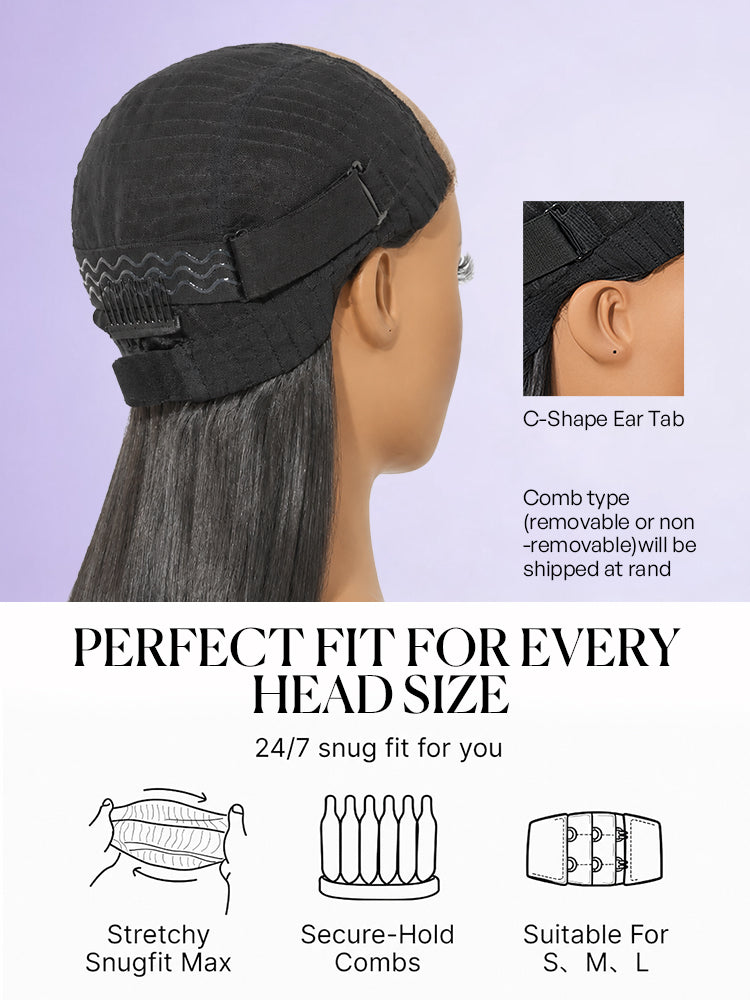 Brown Highlight Silky Short Bob Wig Layered Cut Human Hair Glueless 5x5 Closure Pre-Cut Lace Wig