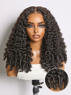 180% Density Burmese Curly Finger Coil Ends Glueless 5x5 Closure HD Lace Wig Pre-Cut Lace - Limited Time Offer