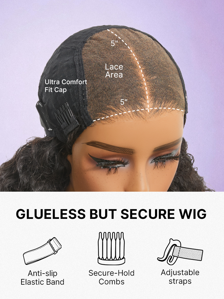 180% Density Burmese Curly Finger Coil Ends Glueless 5x5 Closure HD Lace Wig Pre-Cut Lace - Limited Time Offer