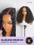 180% Density Burmese Curly Finger Coil Ends Glueless 5x5 Closure HD Lace Wig Pre-Cut Lace - Limited Time Offer