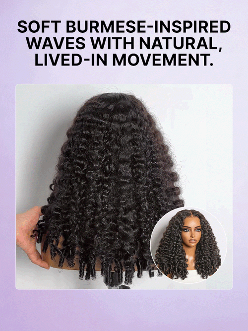 180% Density Burmese Curly Finger Coil Ends Glueless 5x5 Closure HD Lace Wig Pre-Cut Lace - Limited Time Offer