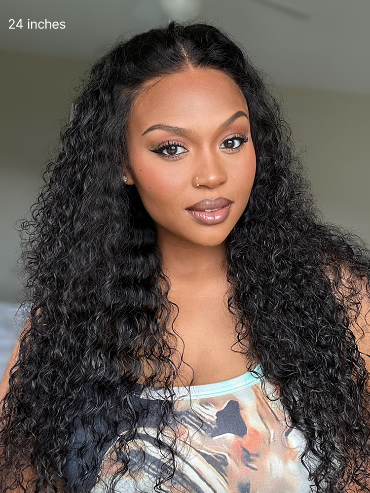 Luvme All-Day Comfort Wig 200% Density Deep Wave Glueless 7x6 Closure HD Lace Human Hair Wig Pre-Cut Lace