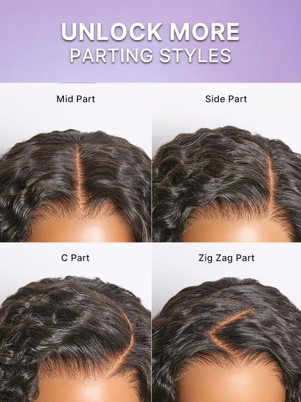 Wet and Wavy Brown Highlight Glueless 5x5 Closure Pre-Cut Lace Water Wave Wig