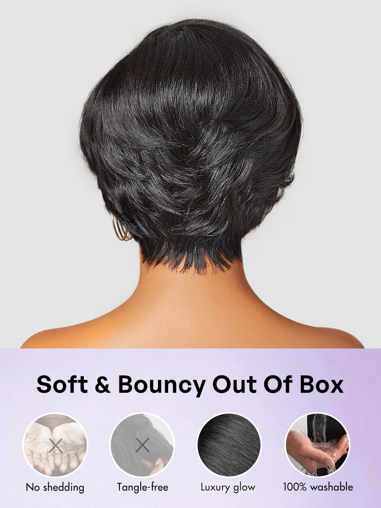 Affordable Pixie Cut Minimalist HD Lace Glueless Wig Pre-Cut Lace