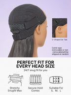 Readitress™ Boho Braids Deep Curly Glueless 5x5 Closure Lace with Braided Top Human Hair Wig Pre-Cut Lace