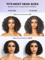 Readitress™ Boho Braids Deep Curly Glueless 5x5 Closure Lace with Braided Top Human Hair Wig Pre-Cut Lace