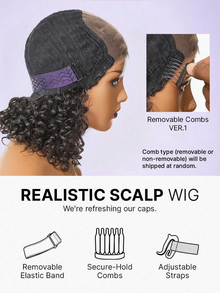 Readitress™ Boho Braids Deep Curly Glueless 5x5 Closure Lace with Braided Top Human Hair Wig Pre-Cut Lace
